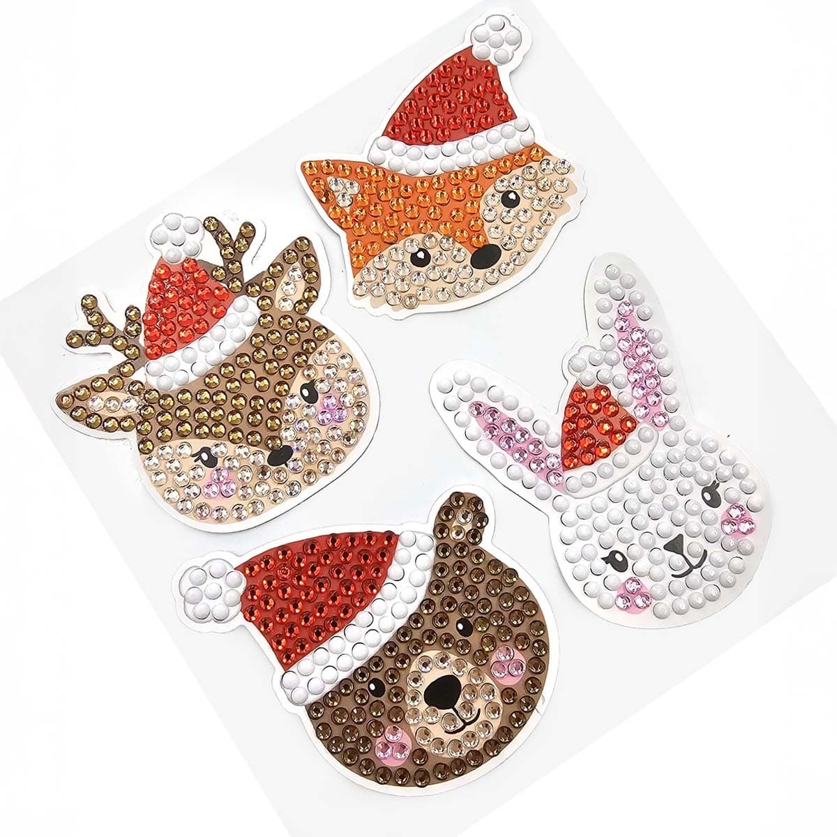 Timanttimaalaus tarralla - Joulueläimet, 4kpl