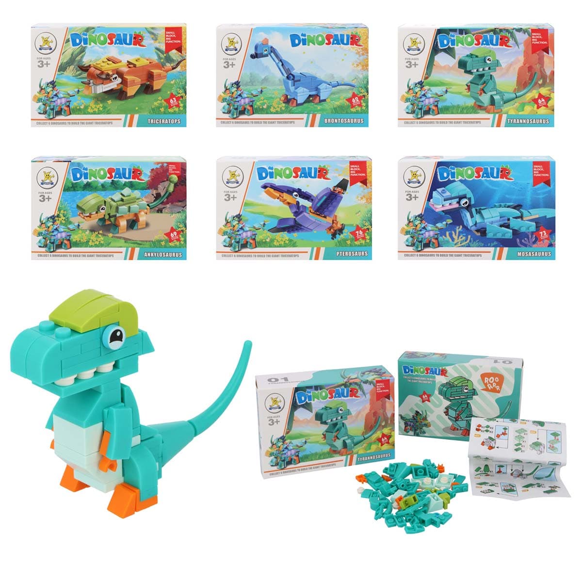 Dinosaurus rakennussarja – lajitelma 1 kpl