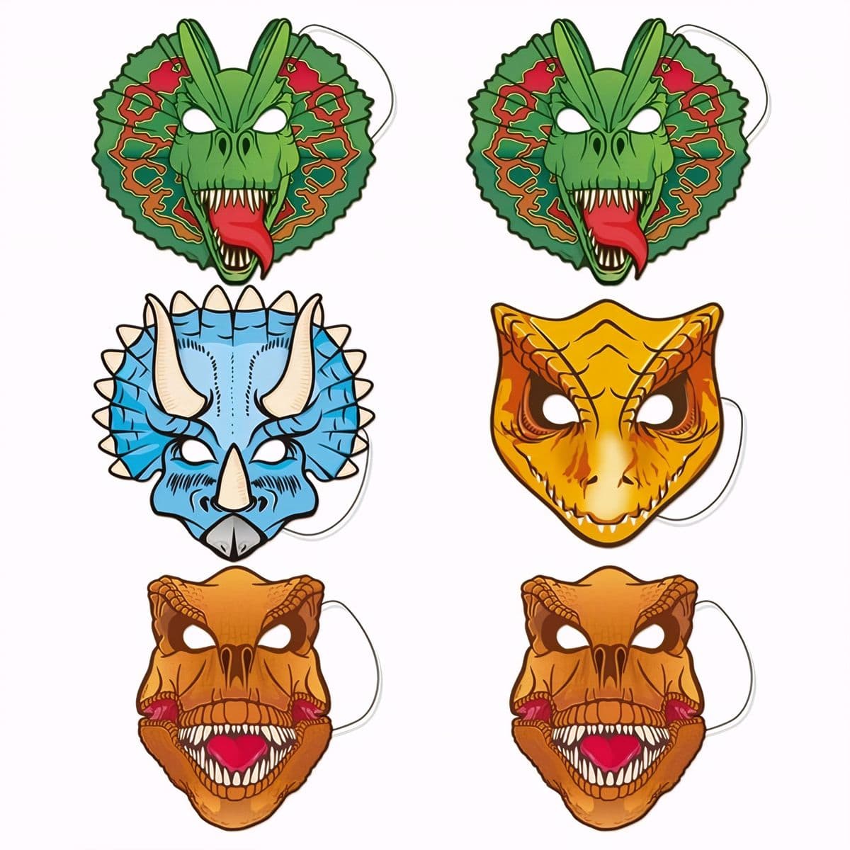 Naamiot - Dinosaurus, 6 kpl