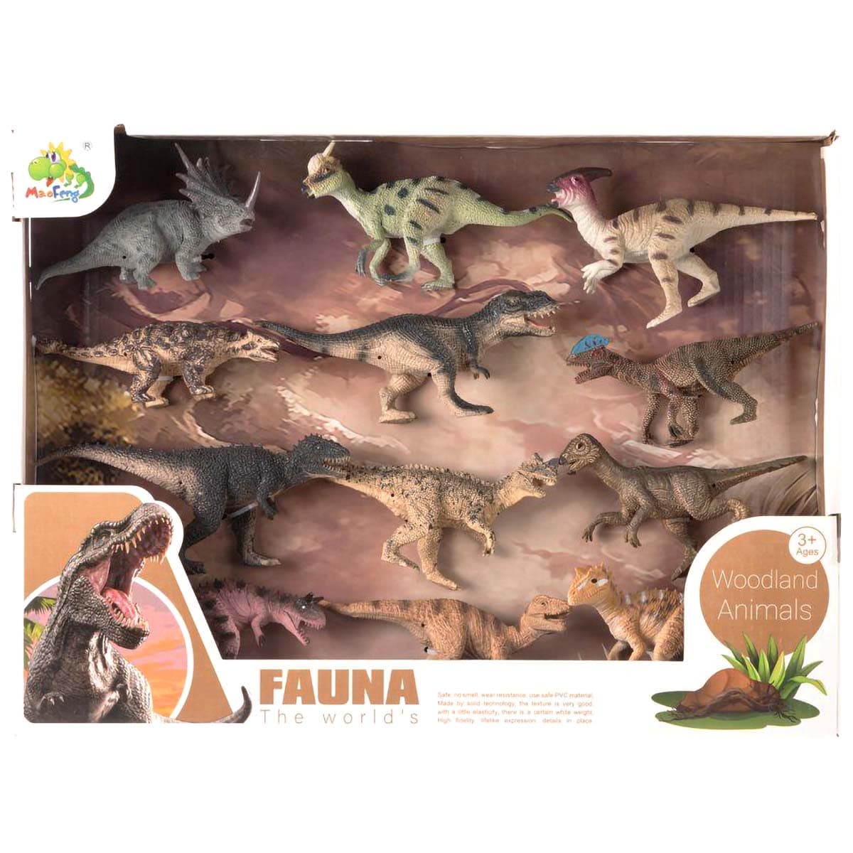 Dinosaurushahmot 12 kpl