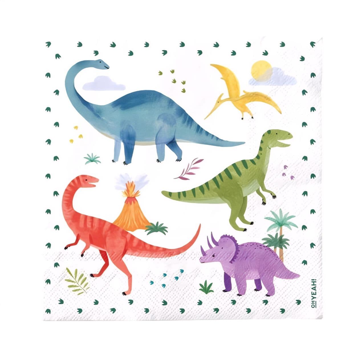 Lautasliinat - Dinosaurukset, Akvarelli, 20 kpl