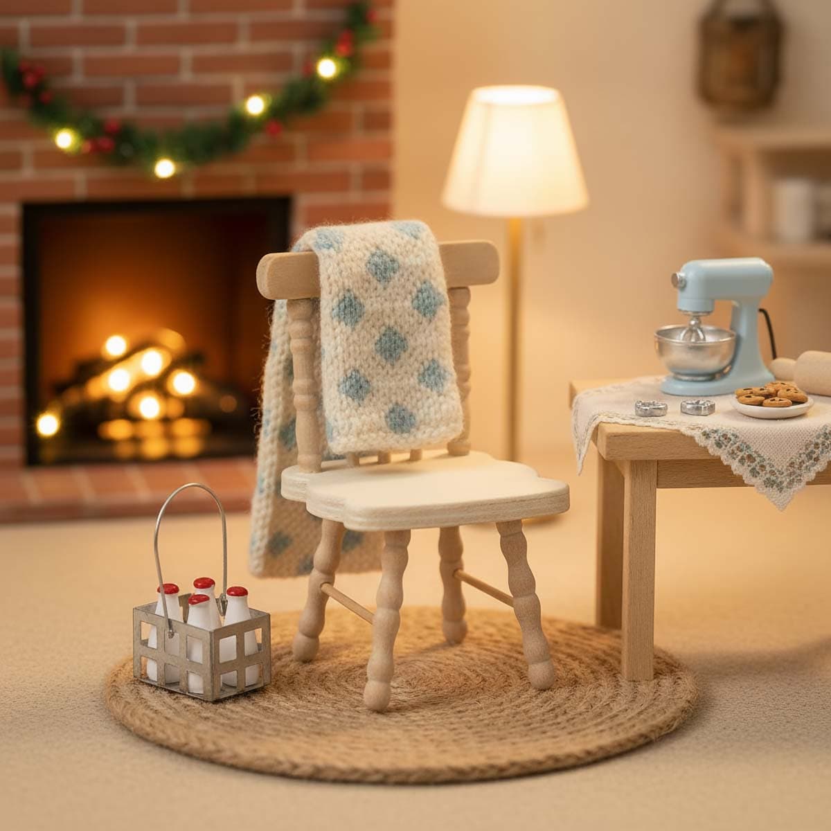 Miniatyyri – Puinen tuoli, 7,5 cm