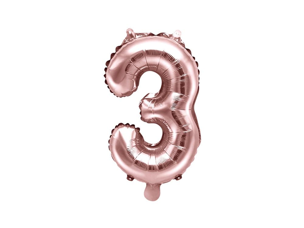 Numerofoliopallo 3, ruusukulta, 35 cm