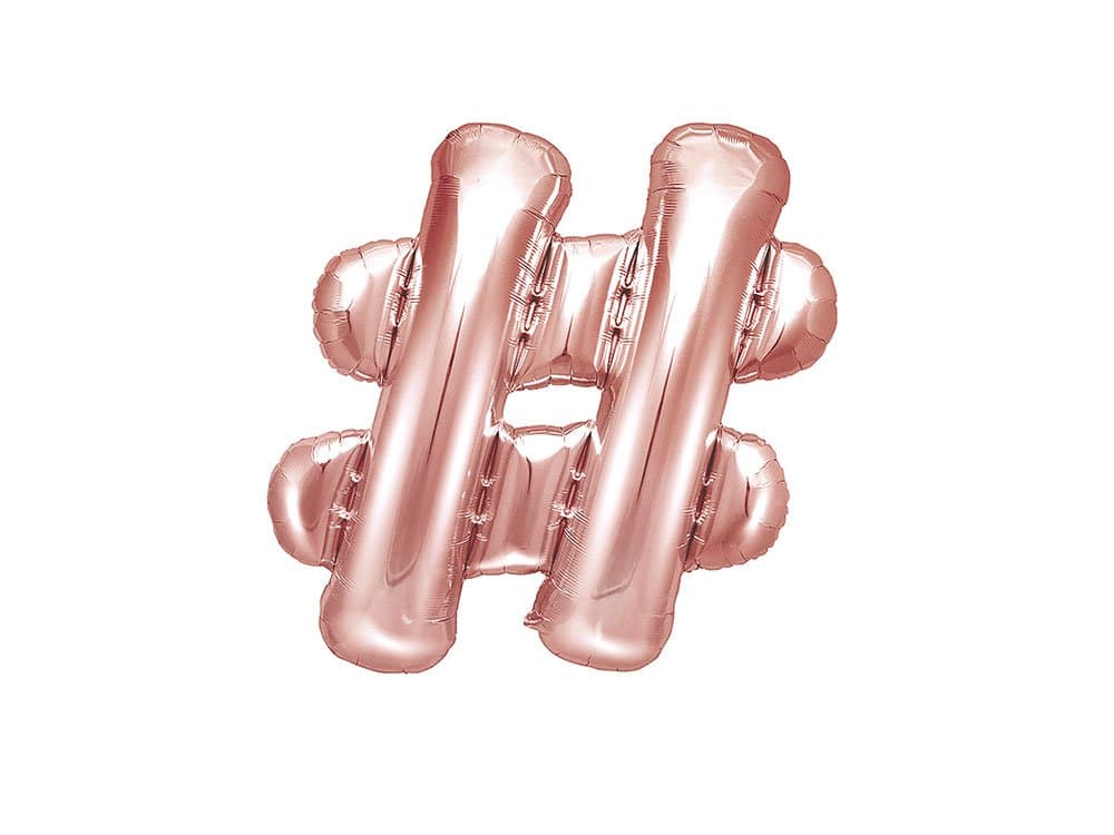 Kirjainfoliopallo - Ruusukulta, 35 cm-#