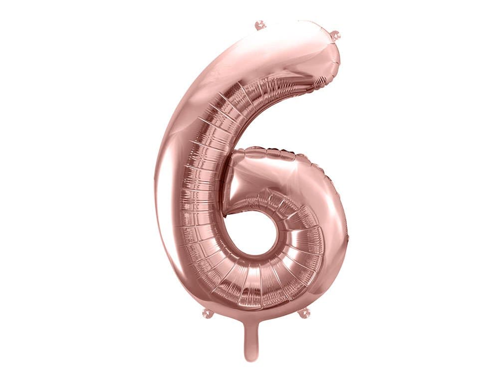 Iso numerofoliopallo 6, ruusukulta, 86 cm