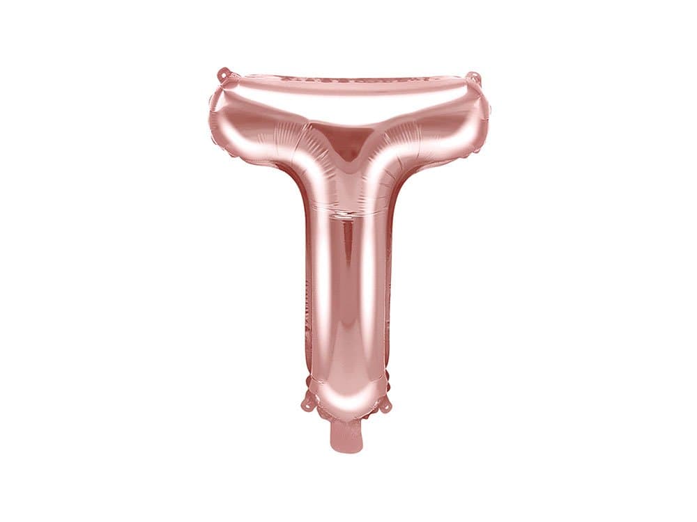 Kirjainfoliopallo - Ruusukulta, 35 cm-T