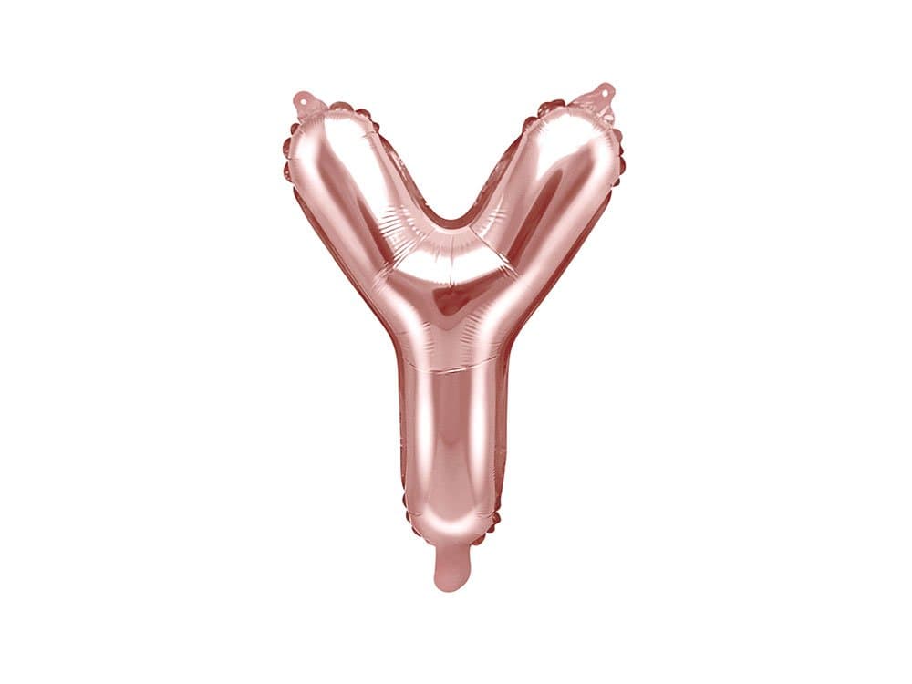 Kirjainfoliopallo - Ruusukulta, 35 cm-Y