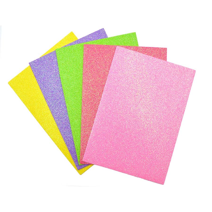 Softislajitelma A5 - Värikäs glitter, 5 arkkia