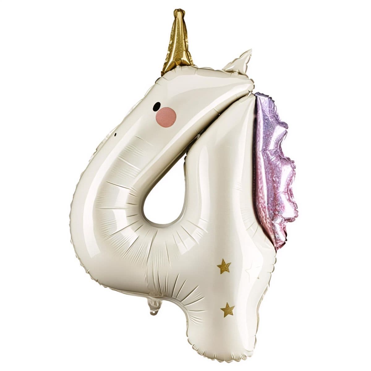 Numerofoliopallo - Numero 4, yksisarvinen, 93 cm