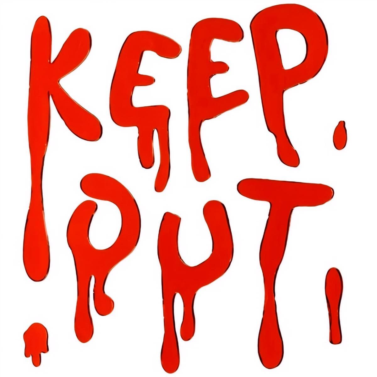 Ikkunatarrat - Keep Out, punainen