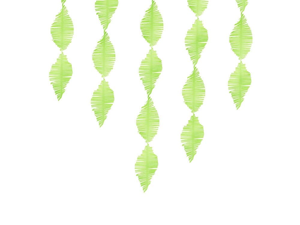 Kreppipaperikoriste hapsuilla, Lime 3m