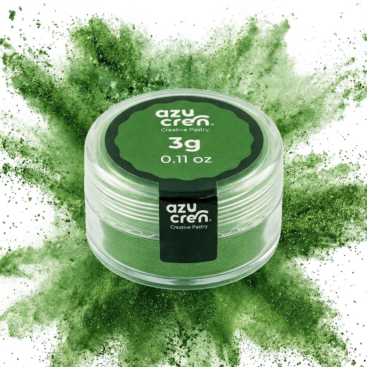 Syötävä tomuväri - vihreä, 3 g, Azupowder