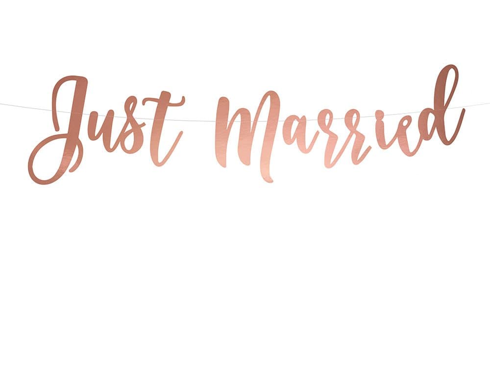 Banneri Just Married - Ruusukulta