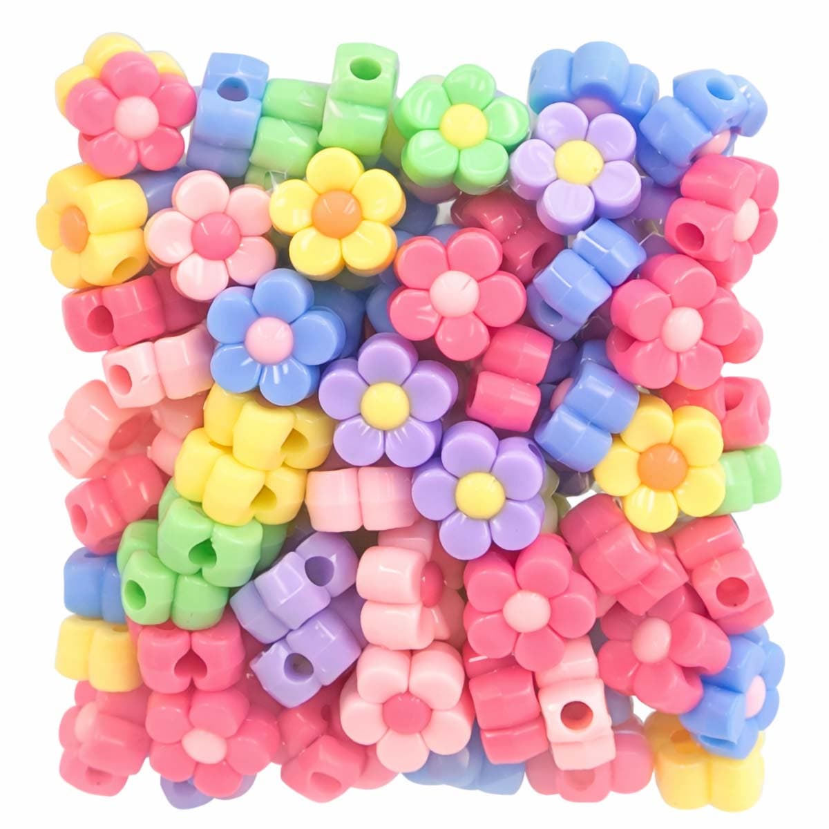 Koruhelmet - Pastellinväriset kukat, 100 kpl