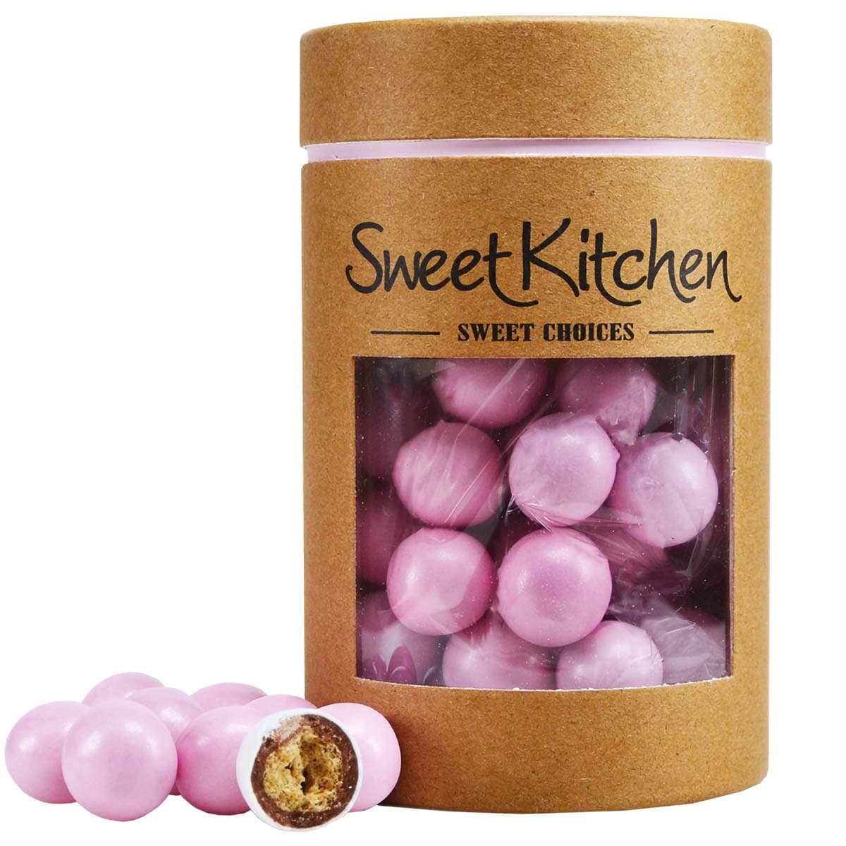 Isot rapeat suklaapallot – Vaaleanpunaiset, 70 g