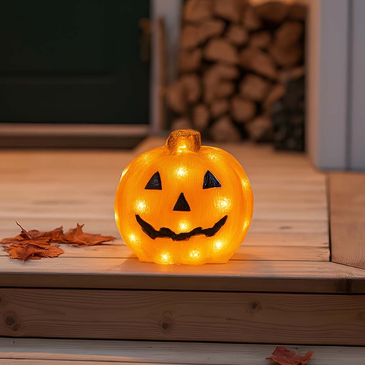 Halloween LED-kurpitsa, 22 cm
