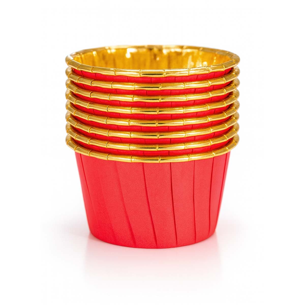 Minimuffinivuoat - Punaiset kultareunalla, 50 kpl