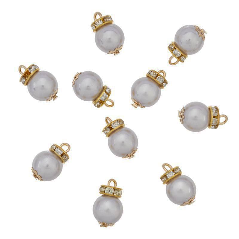 Miniatyyri - Harmaat joulukuusenpallot, 1cm, 10kpl