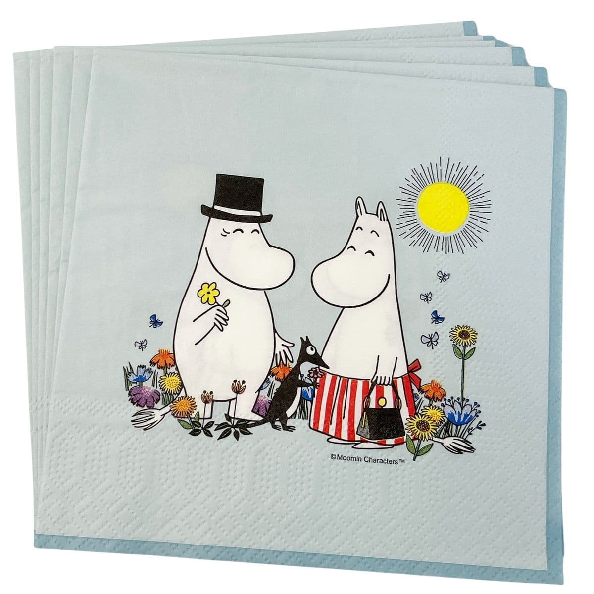 Lautasliinat - Muumit, sininen, 33 x 33 cm, 16 kpl