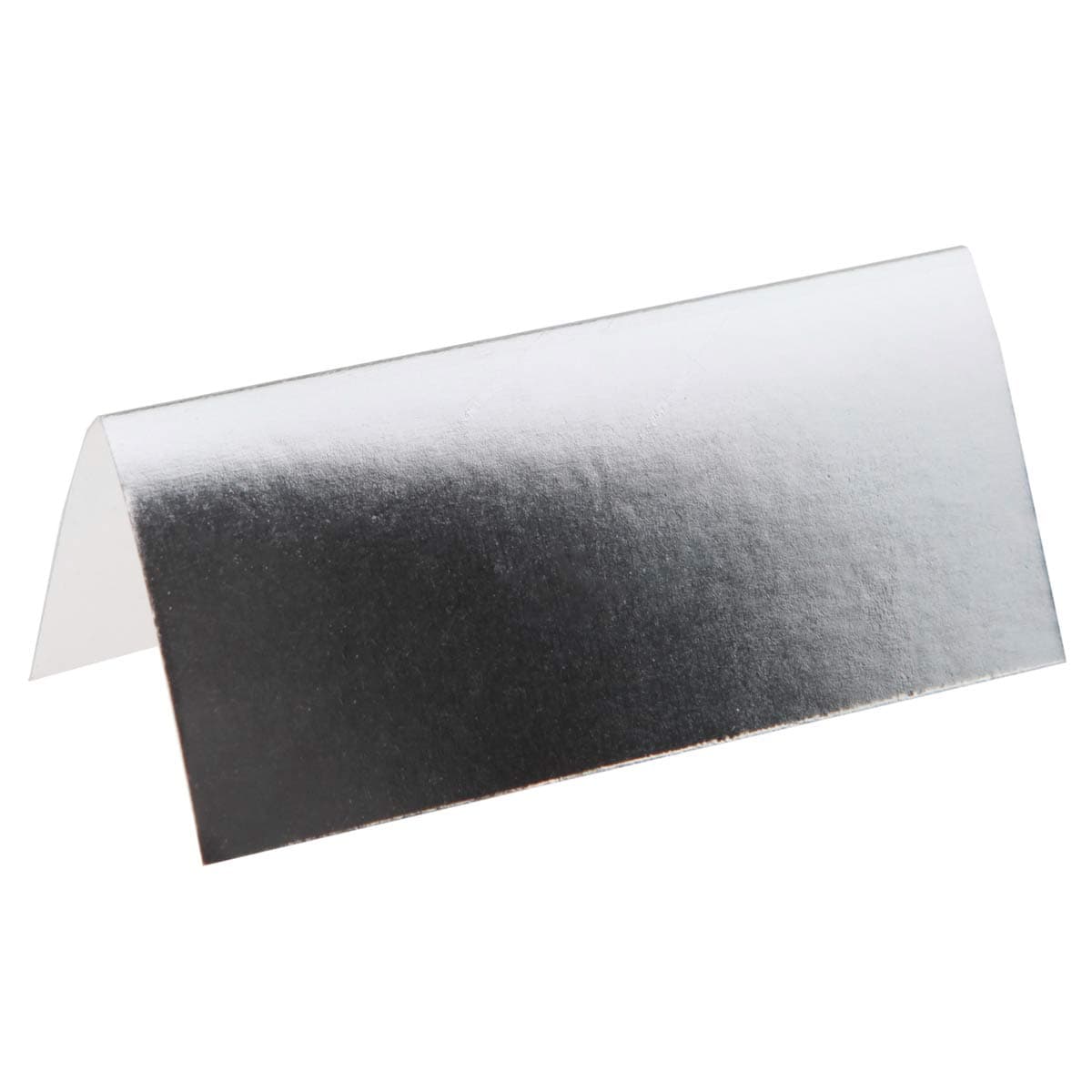 Paikkakortit - Metallic Hopea, 7,5x3cm, 10kpl