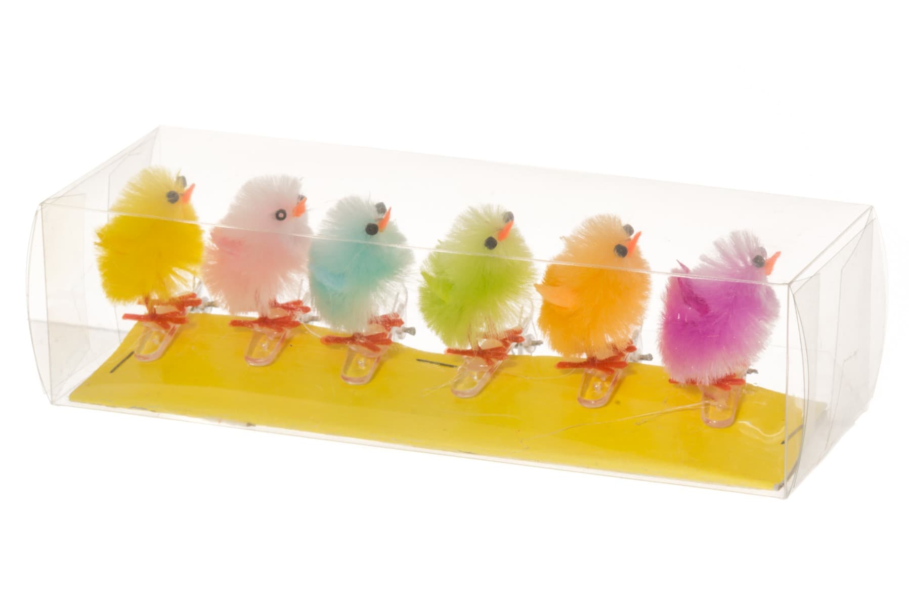 Värikkäät Pääsiäistiput klipseillä, 6kpl