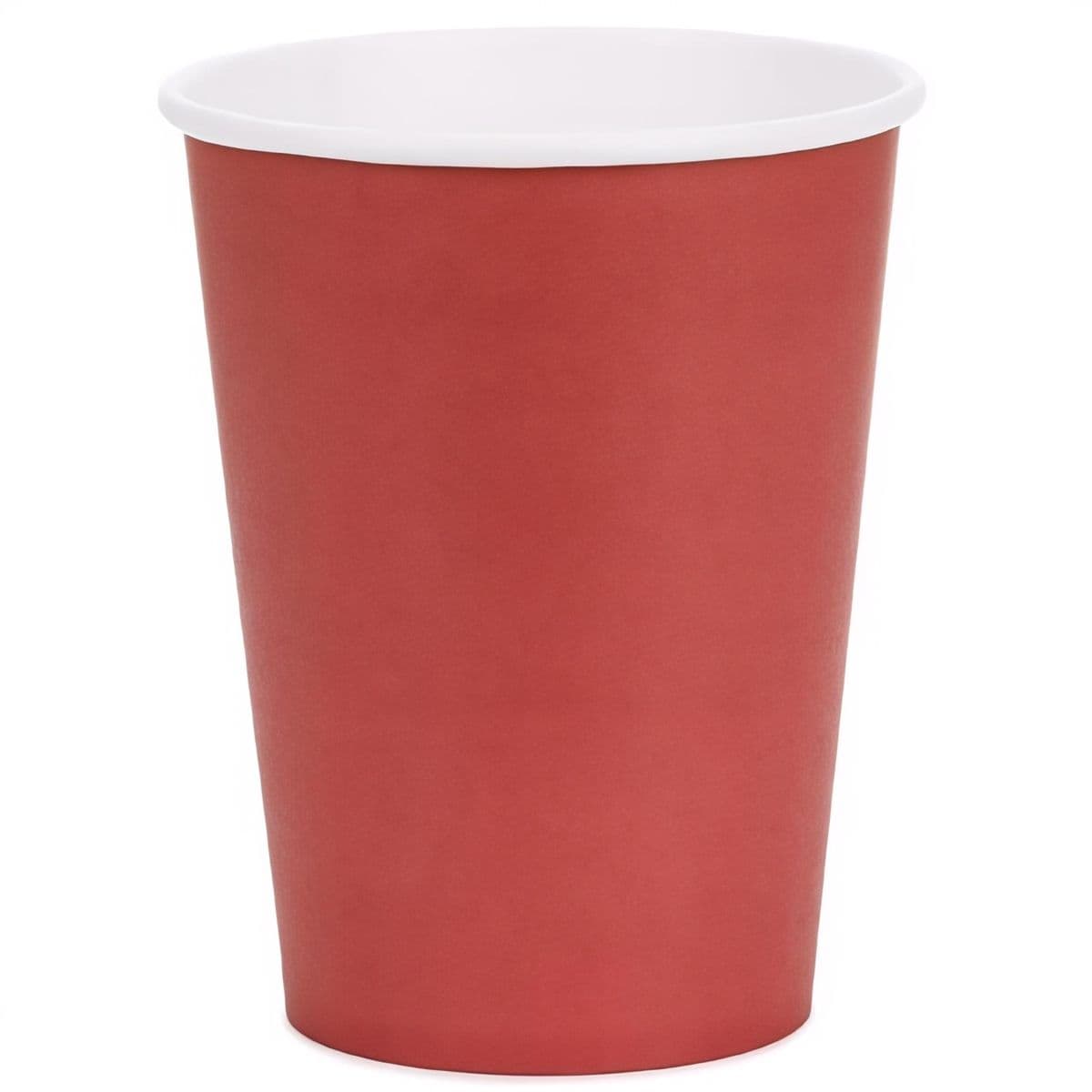 Pahvimukit - tummanpunainen, 250 ml, 6 kpl