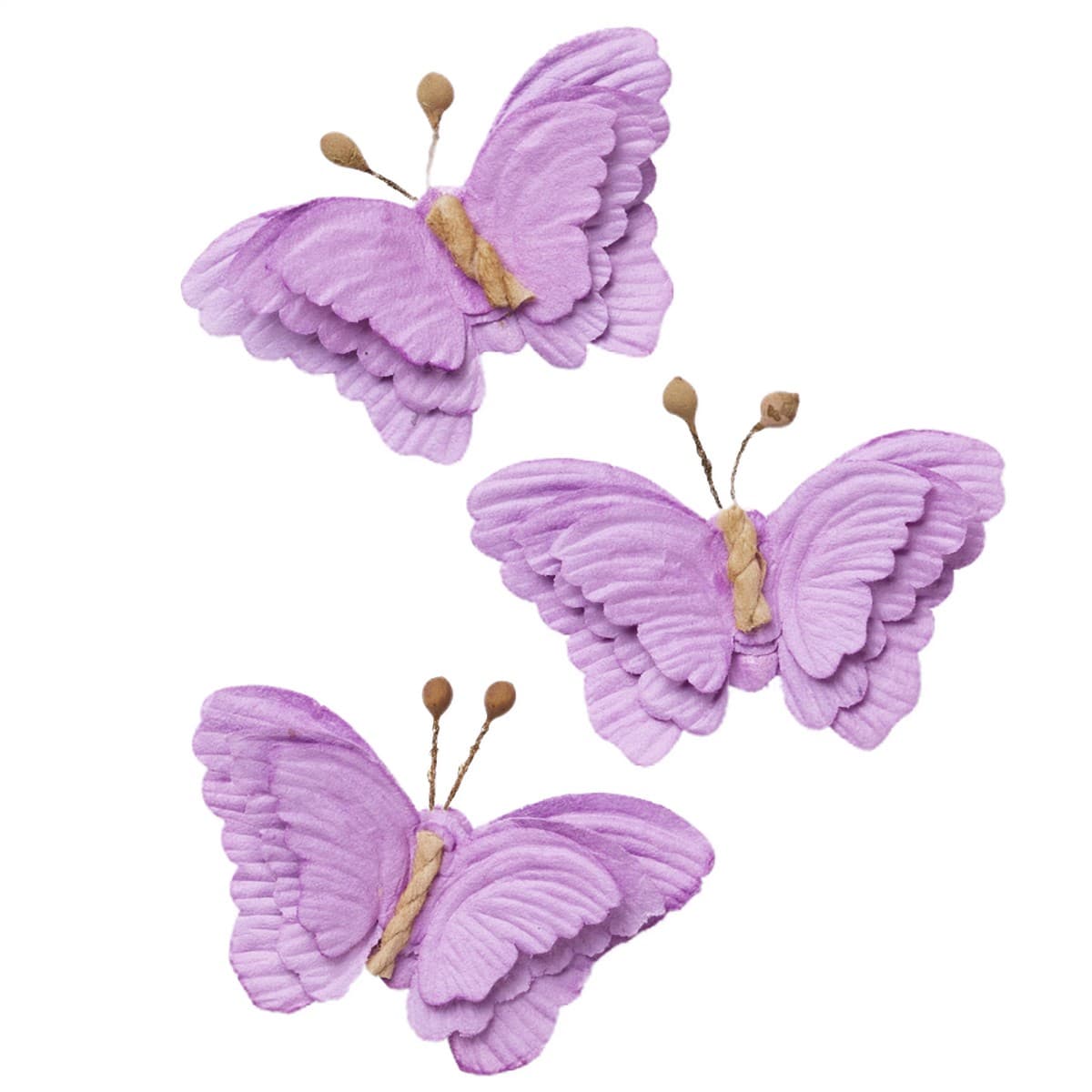 Askartelukoriste - Paperiperhoset, 6cm, 3kpl-Violetti