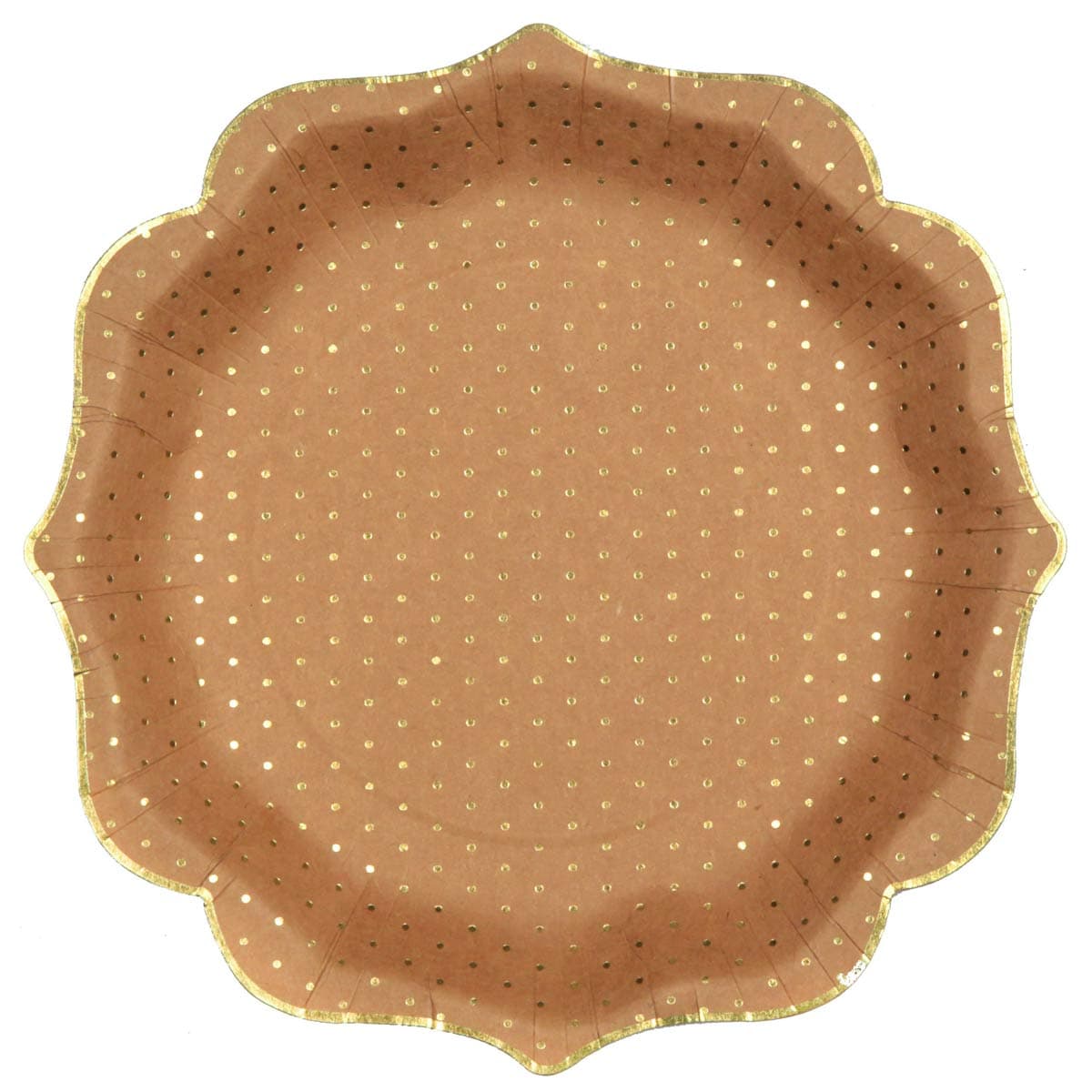 Pahvilautaset - Ruskea/Kulta, 21cm, 10kpl