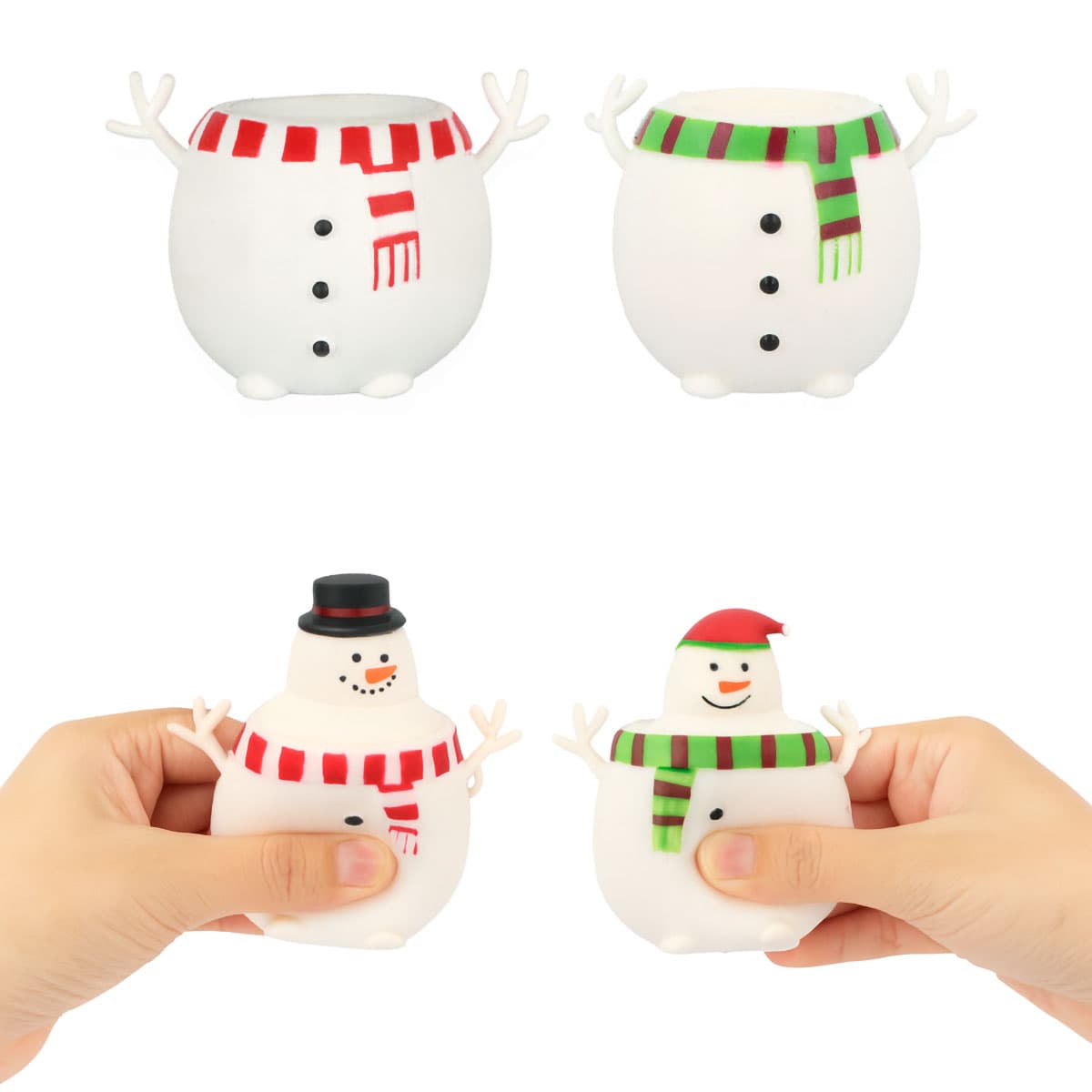 Pop-Up Lumiukko puristeltava lelu, 6 cm, 1 kpl