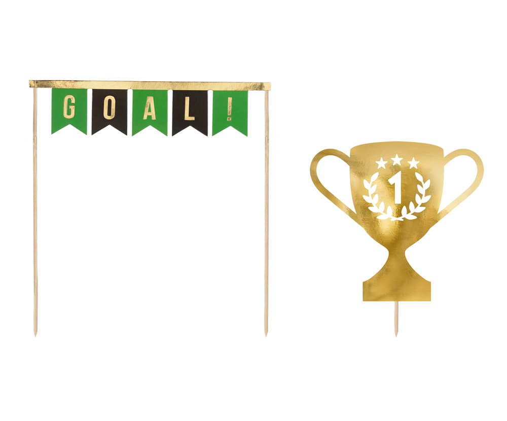 Kakkukoriste, Jalkapallo lippuviiri ja pokaali