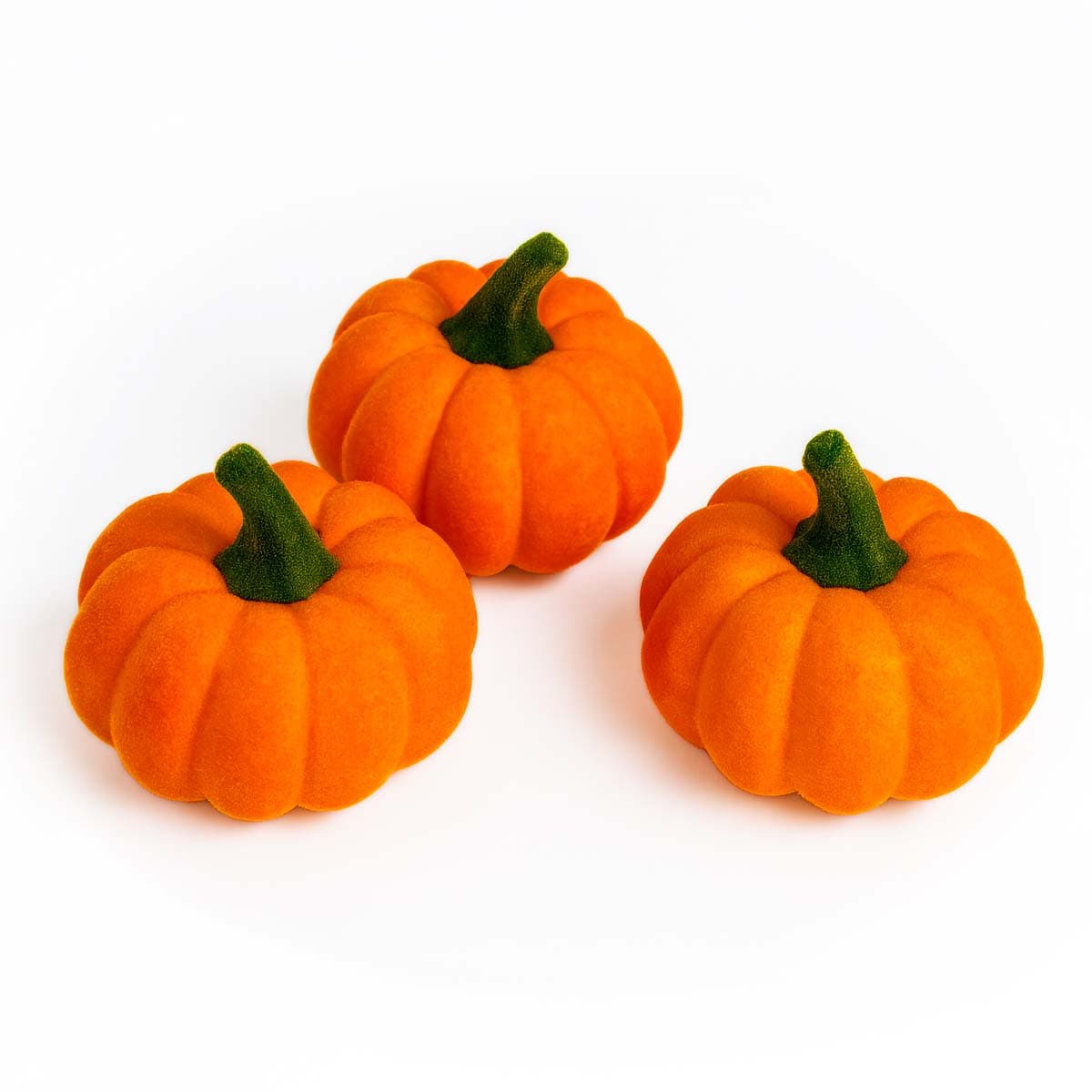 Koristekurpitsat - Oranssisamettipinta, 8 cm, 3 kpl