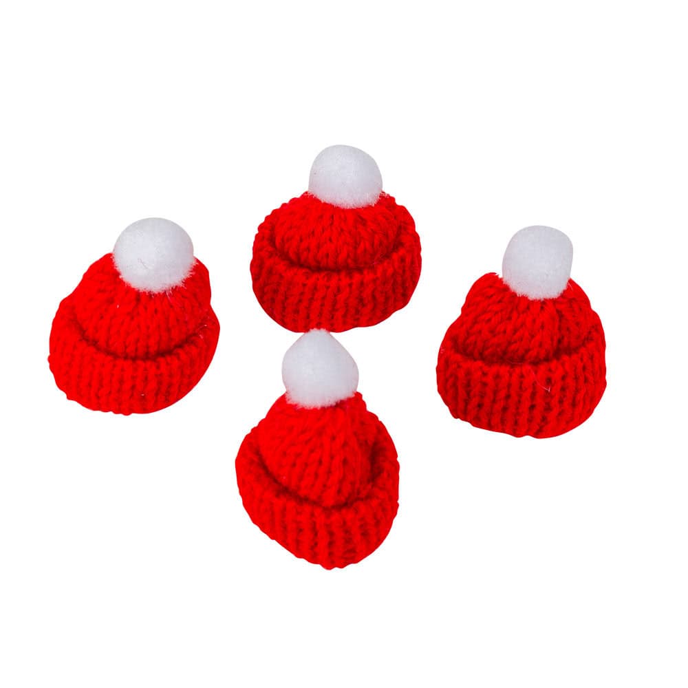 Neulotut Punaiset Pipot, 4kpl