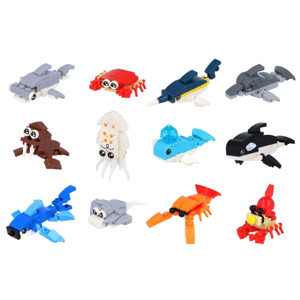 Lelu - Block animal - Mereneläimet, lajitelma 1kpl