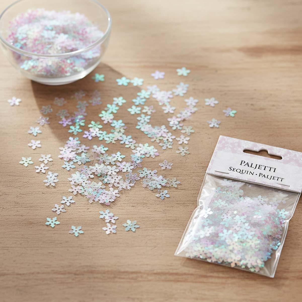 Konfetit Lumihiutaleet - Iridescent, 10g