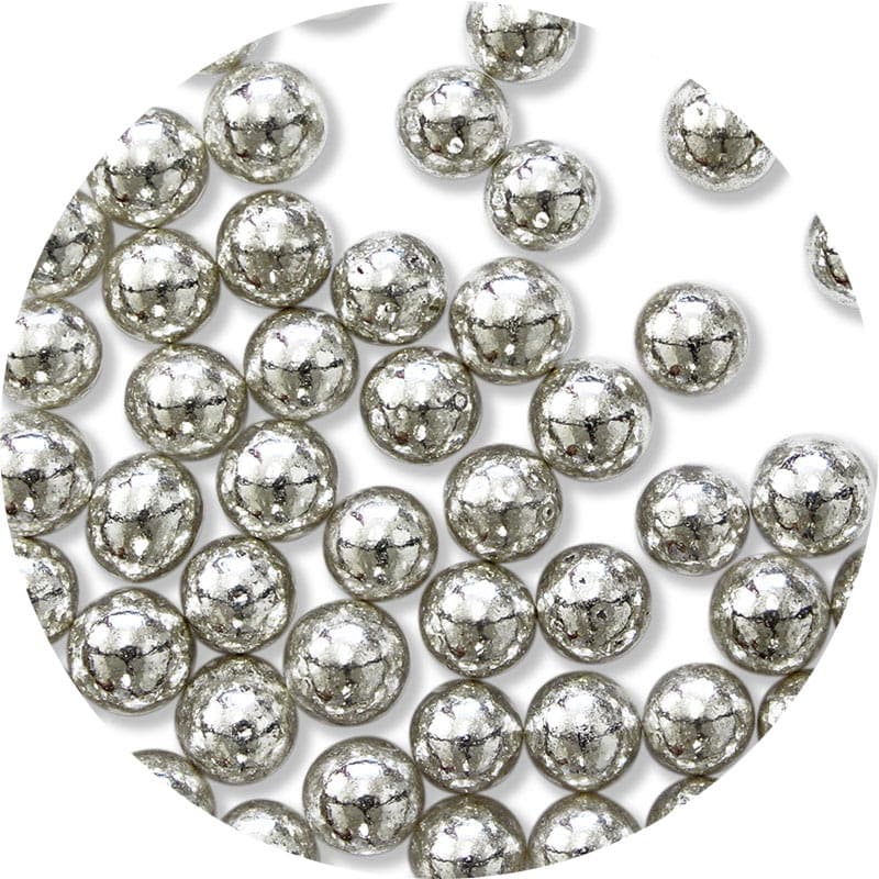 Hopeiset sokerihelmet 6mm, 25g