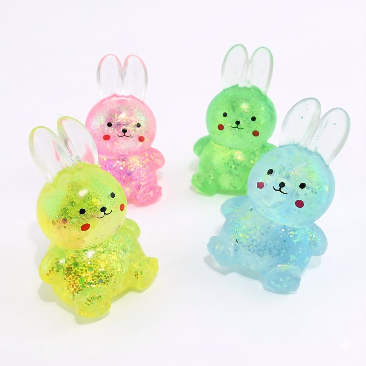 Muovautuva stressilelu - Glitter pupu, lajitelma, 1kpl