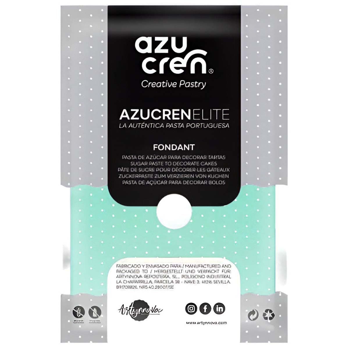 Sokerimassa Baby Blue – Azucren Elite, 250 g