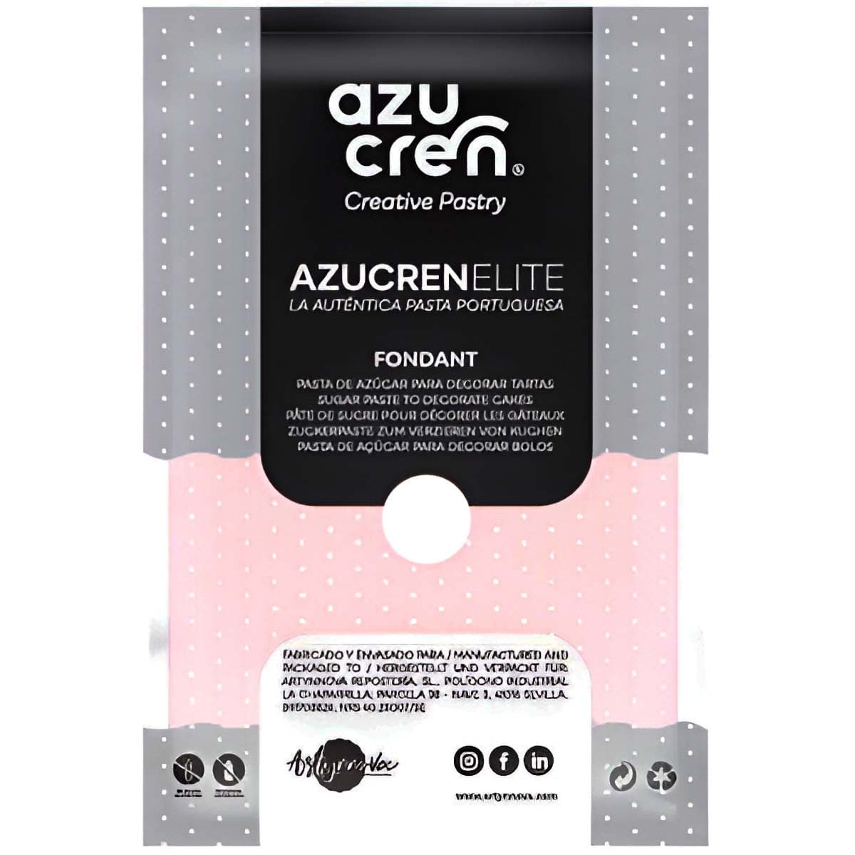 Sokerimassa Baby Pink – Azucren Elite, 250 g