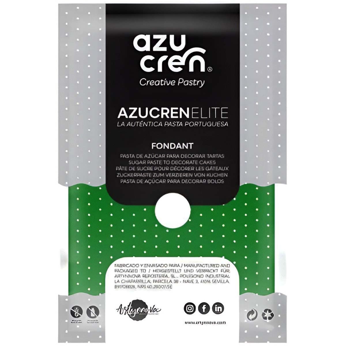 Sokerimassa Vihreä – Azucren Elite, 250 g