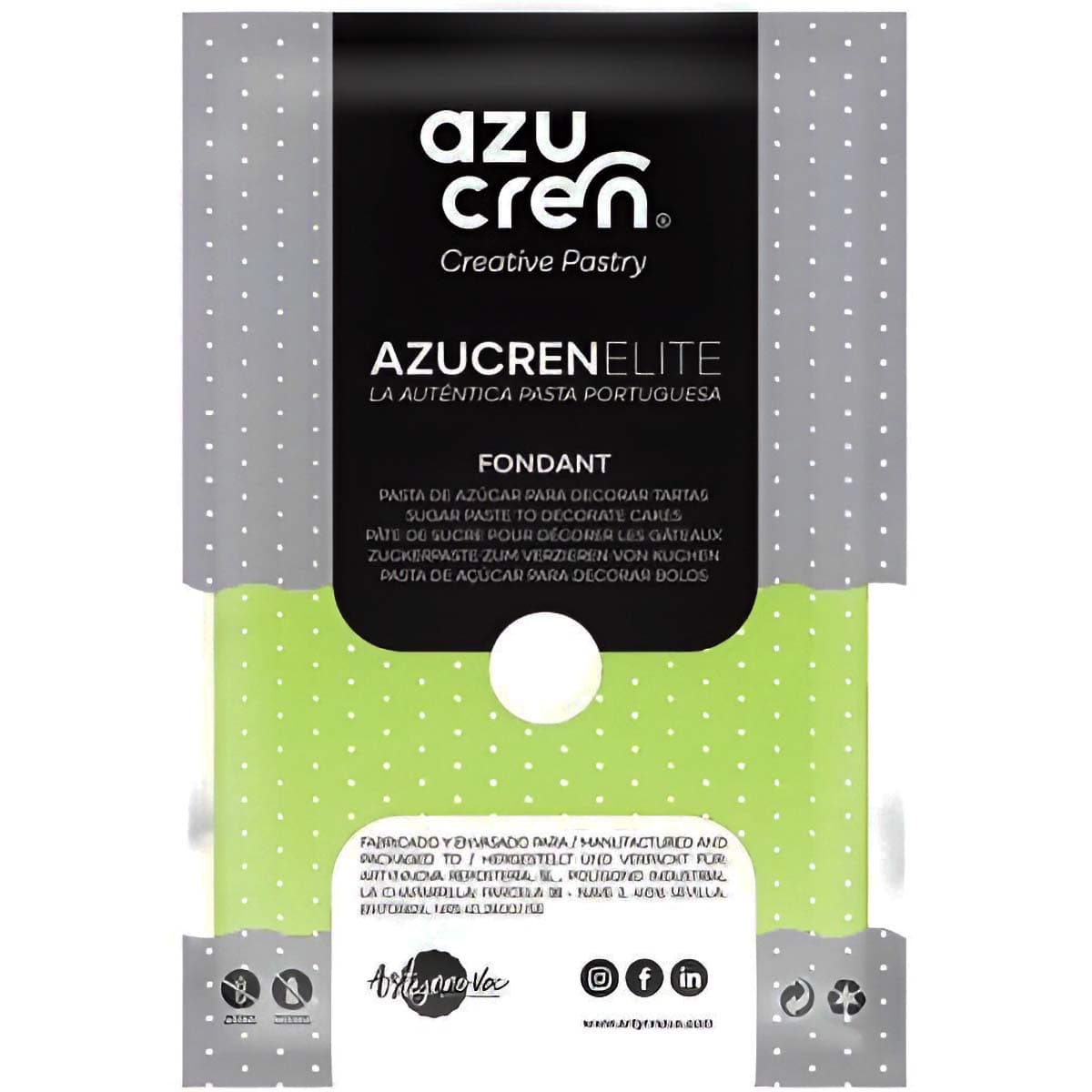 Sokerimassa Vaaleanvihreä – Azucren Elite, 250 g