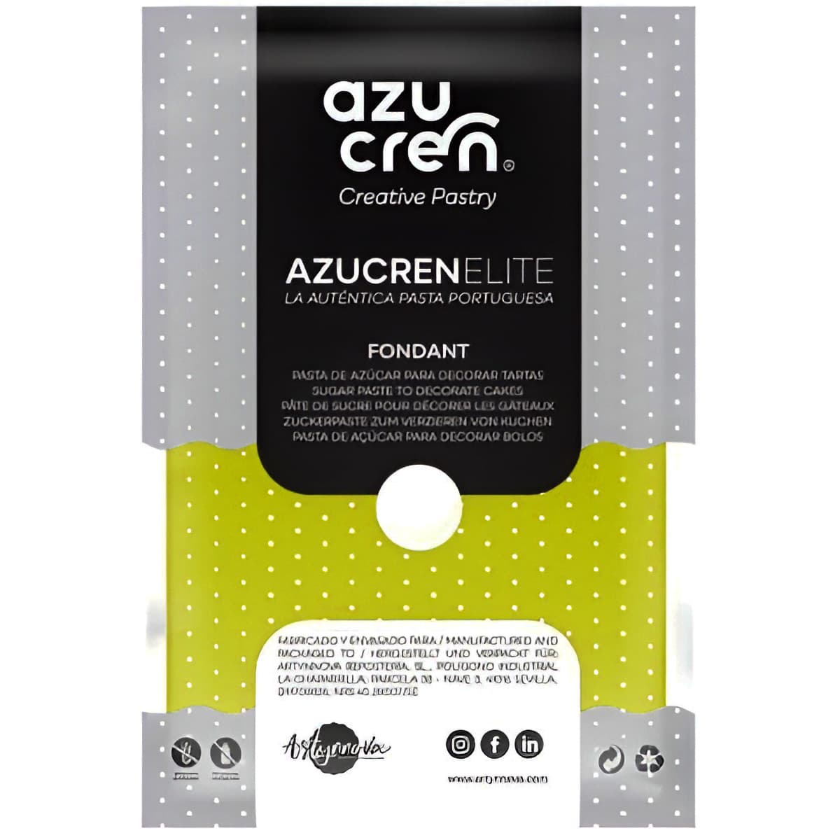 Sokerimassa Neonvihreä – Azucren Elite, 250 g