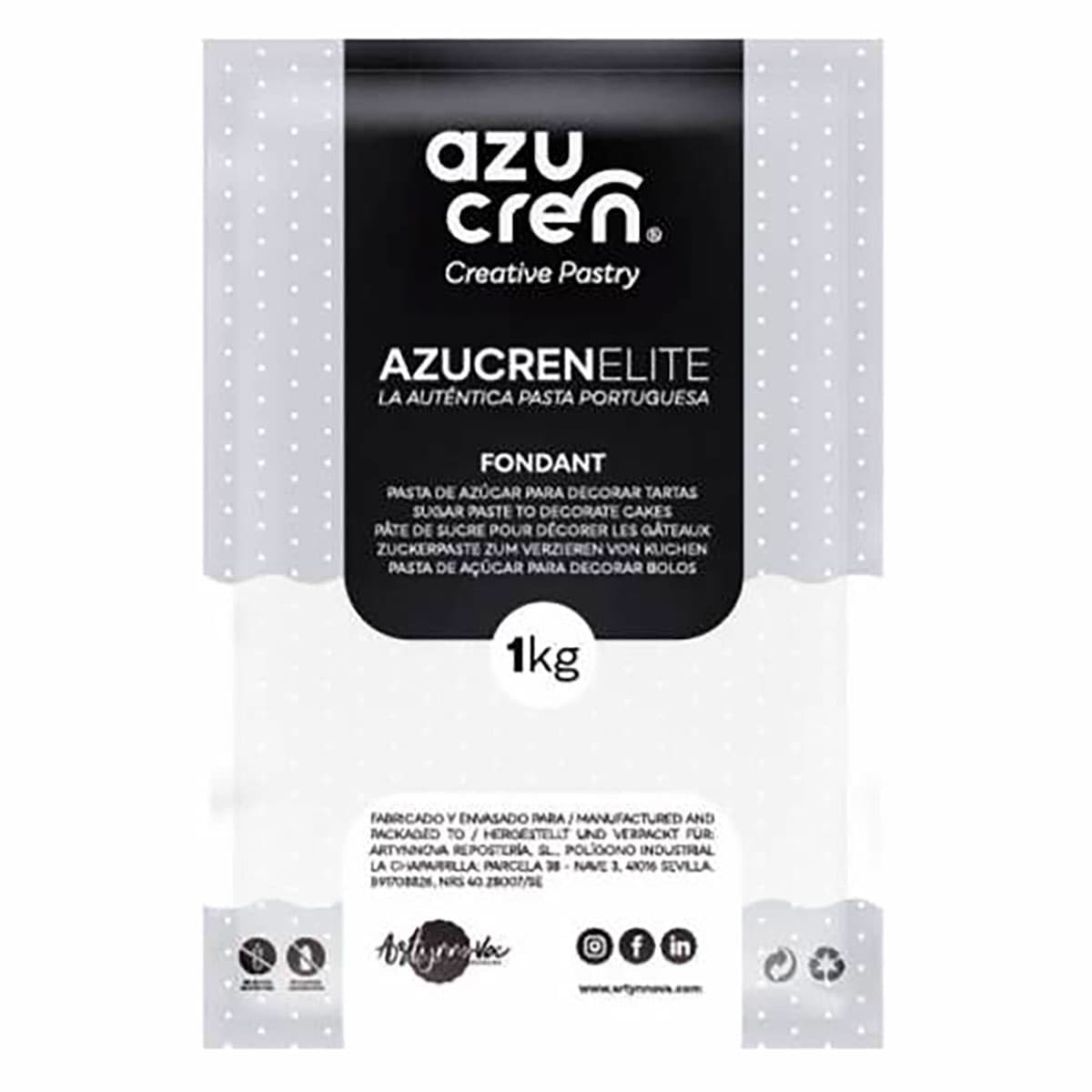 Sokerimassa Valkoinen Gluteeniton – Azucren Elite, 1 kg