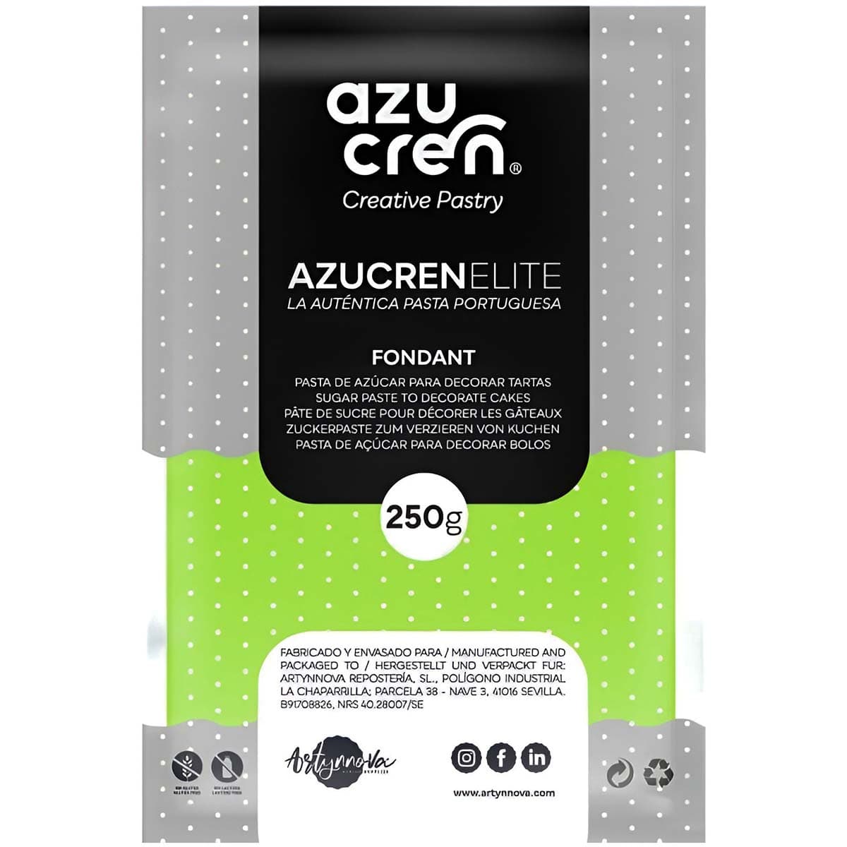 Sokerimassa Salaatinvihreä – Azucren Elite, 250 g