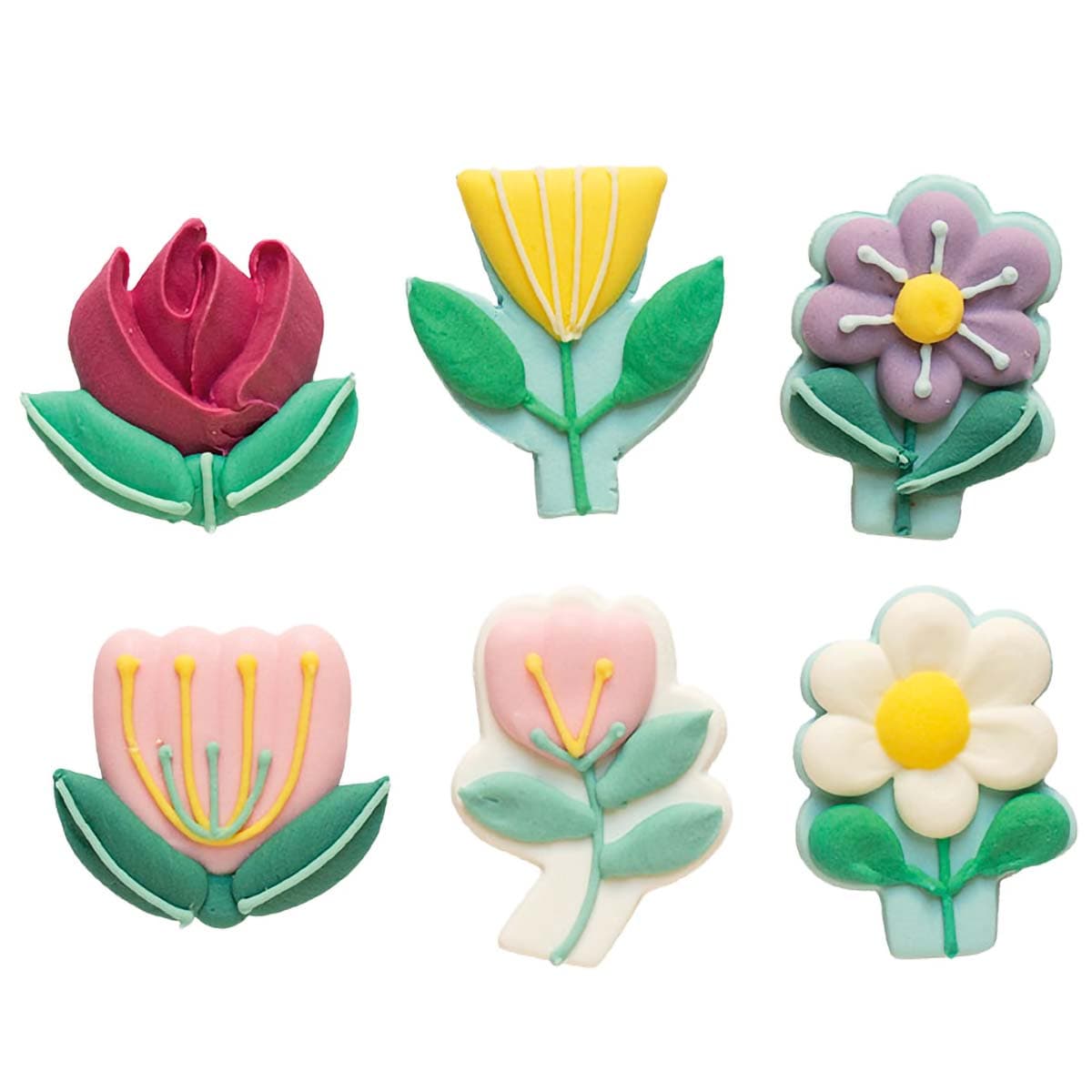 Syötävät sokerikoristeet -  Kesäkukkia, 6kpl