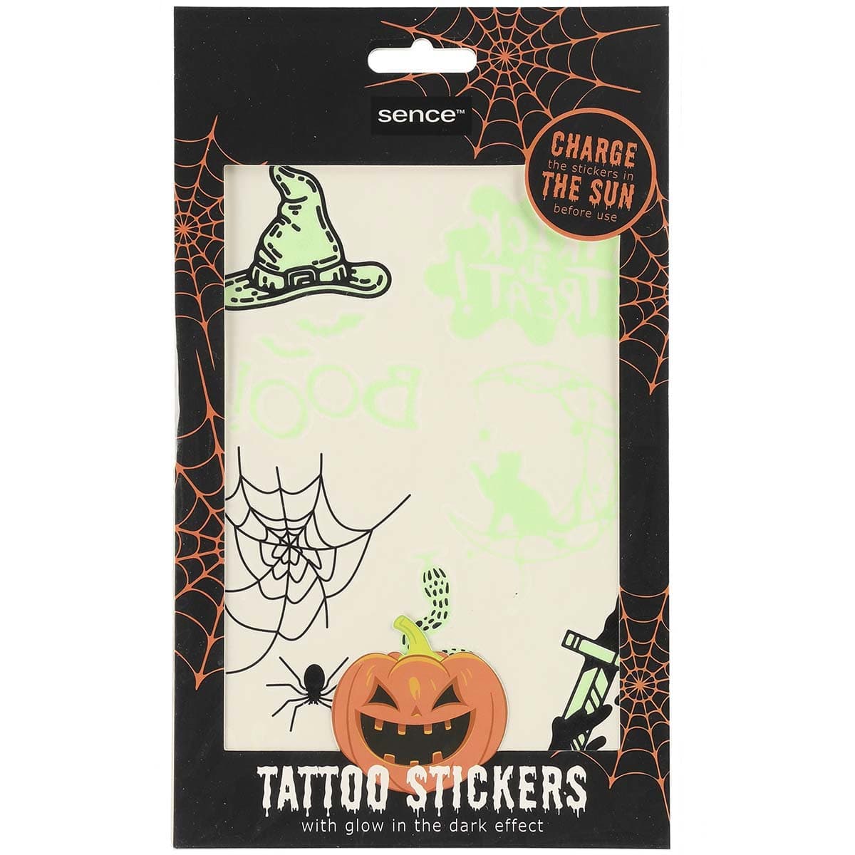 Tatuoinnit Halloween - Pimeässä hohtavat