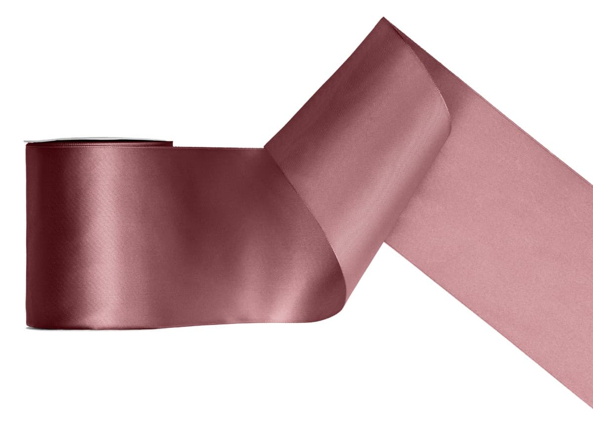 Satiininauha - Dark Dusty Rose , 100mm x 25m