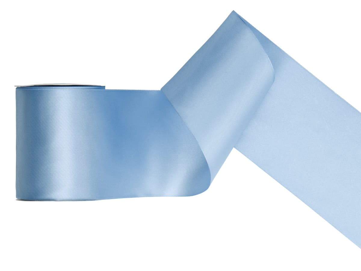 Satiininauha -Misty blue, 100mm x 25m