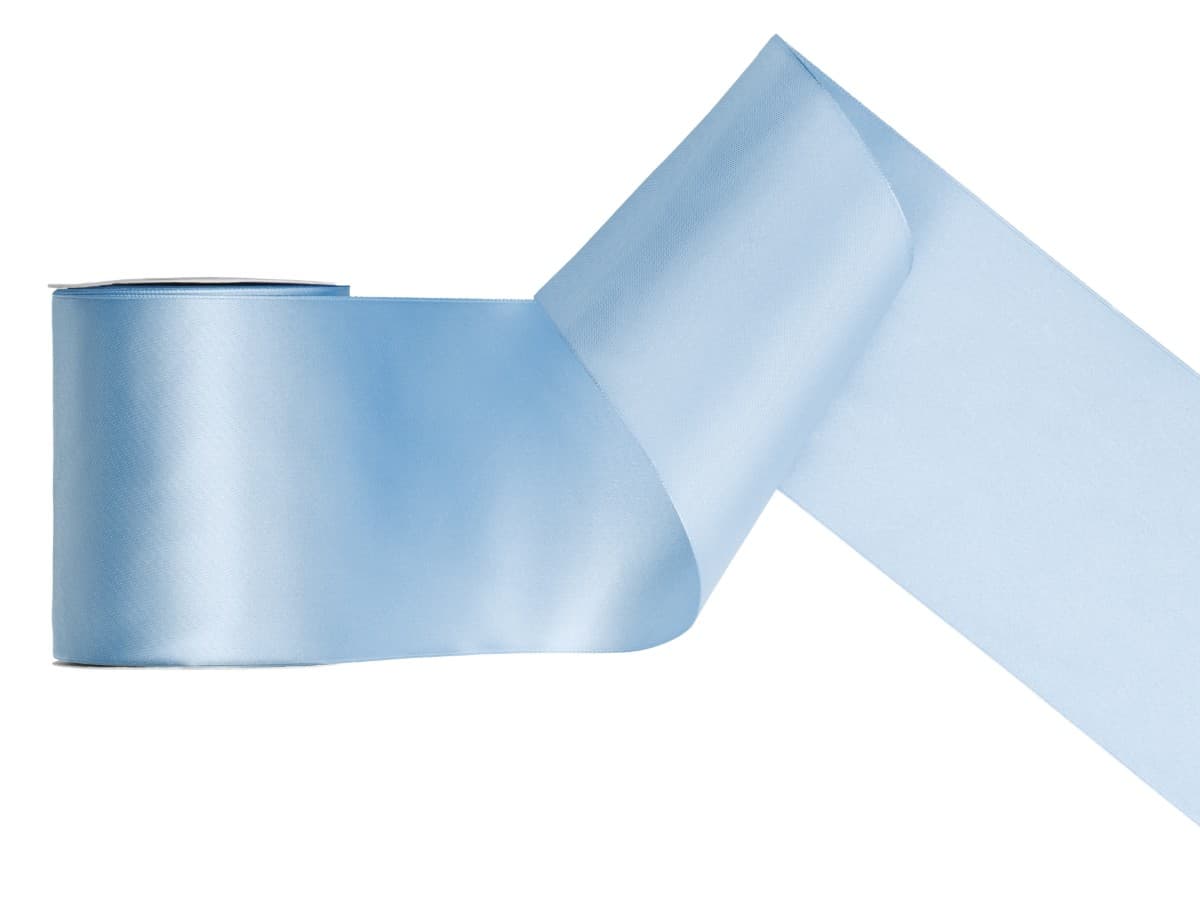Satiininauha - Light Misty blue, 100mm x 25m