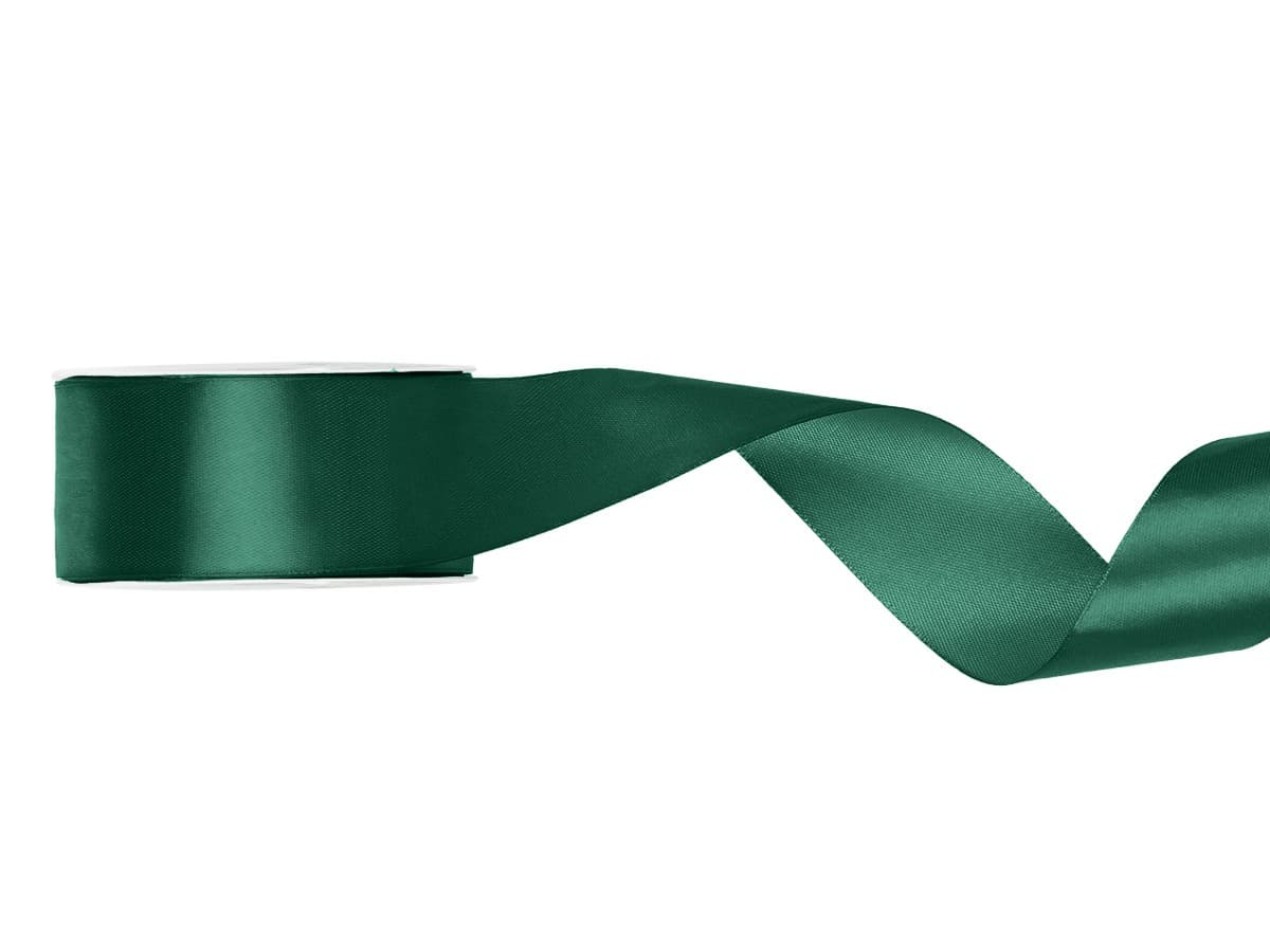 Satiininauha - Bottle green, 25mm x 25m