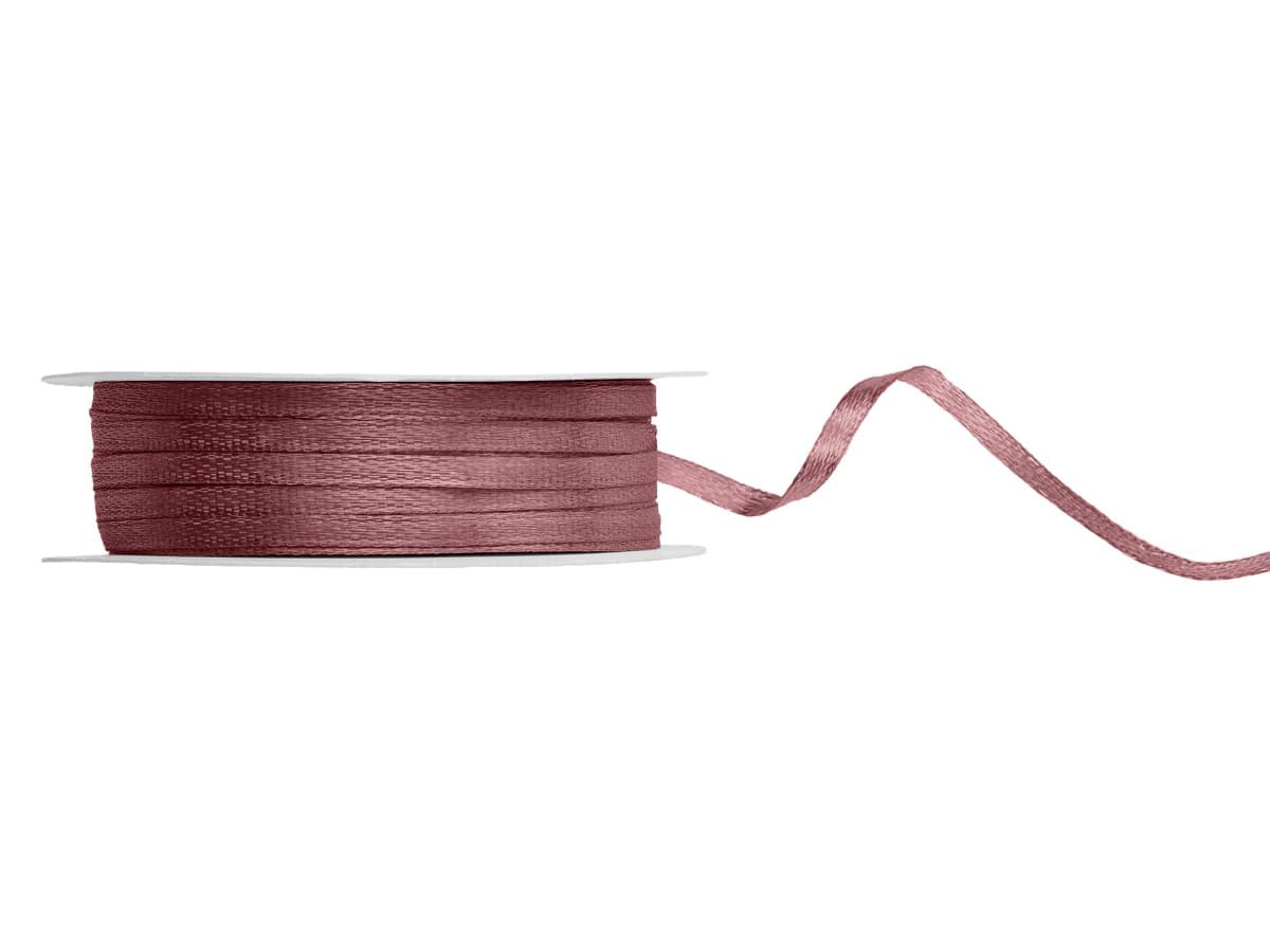Satiininauha - Dark Dusty Rose , 3mm x 50m